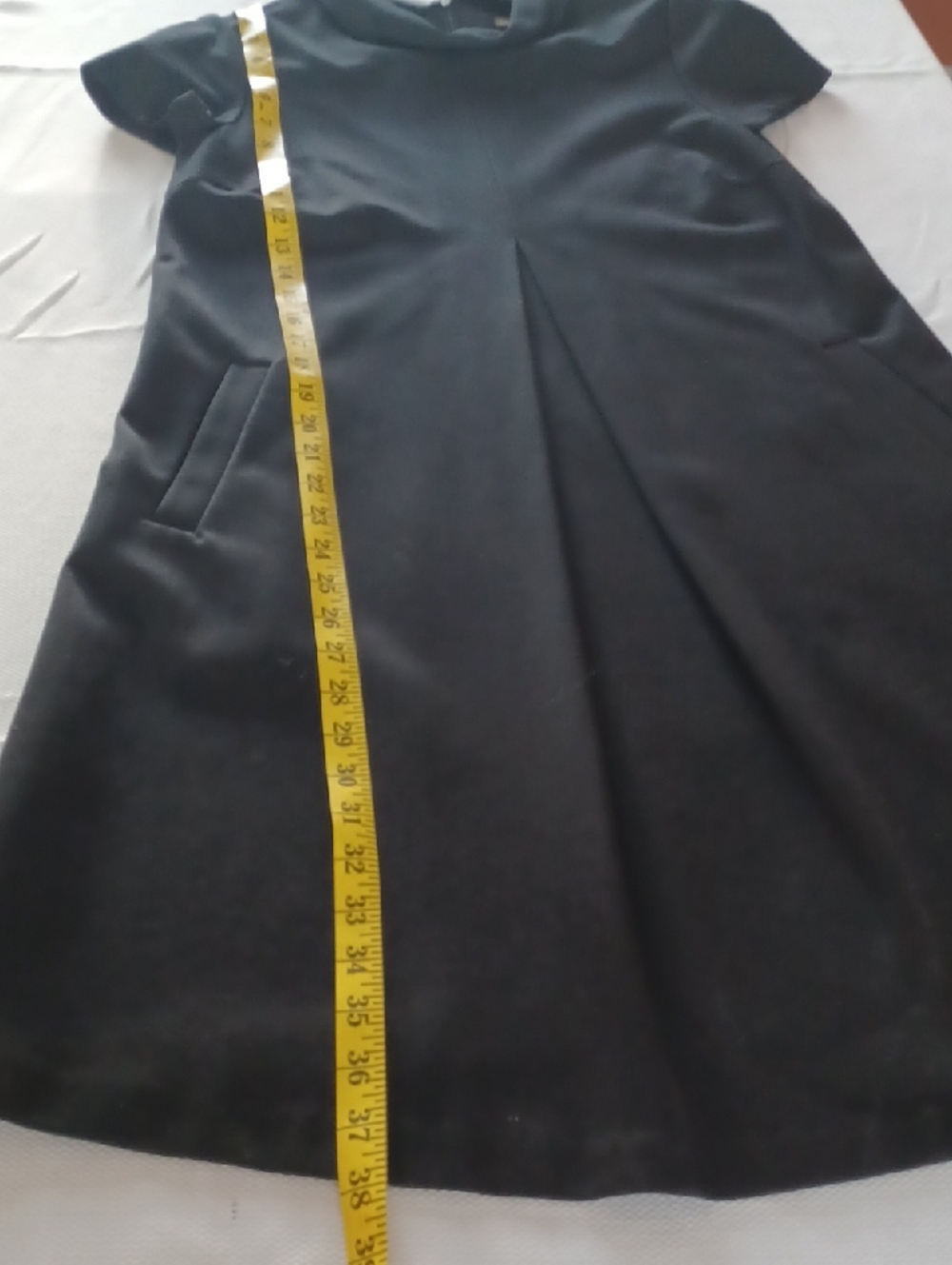 J. McLaughlin Black Mock-Neck A-Line Mini Dress with Pockets - Picture 4 of 8